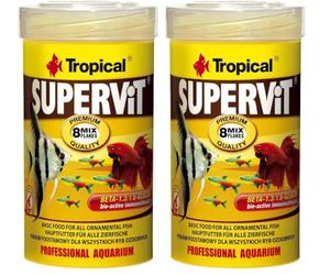 SUPERVIT 100ml / 20g - Nourriture de Base pour Tous Poissons d'ornement, en Flocons (Lot de 2)