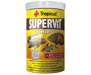 SUPERVIT Chips 1000ml / 520g - Nourriture de Base pour Poissons d'ornement, sous Forme de jetons