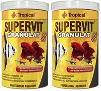 SUPERVIT GRANULAT 1000ml / 550g - Nourriture de Base pour Tous Poissons d'ornement, sous Forme de granulés (Lot de 2)