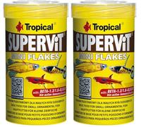 SUPERVIT Mini Flakes 100ml / 44g - Nourriture de Base pour Petits Poissons d'ornement, sous Forme de Mini Flocons (Lot de 2)