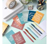 Supervitae Lot de 96 stylos à bille Morandi en vrac avec citations pour les amateurs de livres, cadeaux de Noël pour lecteurs, bibliothécaires, étudiants, enseignants, clubs de lecture (vif)