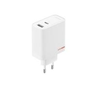 SUPERVOOC - Adaptateur secteur - GaN - 80 Watt - 7.3 A - SuperVOOC, PD/PPS, QC - 2 connecteurs de sortie (USB, 24 pin USB-C) - blanc