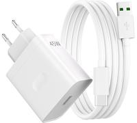 Supervooc Charger 45w And 6a Usb C Cable 1m For Oppo Reno 12 Fs 13f 14f, Usb C Mains Charger Fast Charger For Oppo A80 A60 A40 Reno 8t Find N3 N2 Flip For Realme 14t/14 Pro Lite/13/12/C75
