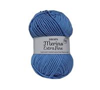 Superwash Pelote de laine mérinos 100 % laine mérinos pour tricot et crochet, 3 ou léger, DK, leight peigné, Drops Merino extra fin, 51 g, 100 m par pelote (19 gris clair)