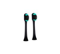 SUPERWHITE - Biosynex - Têtes de Brosse à Dents Électrique Sonique - Recharge - Lot de 2 Brossettes - Coloris Noir