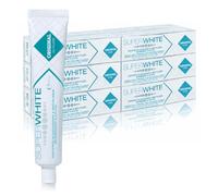 SUPERWHITE - Lot de 12 Dentifrices Original, Blanchissant et Anti-Plaque au Bicarbonate - Goût Mentholé - 12 x 75 ml