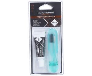 SUPERWHITE® Trousse de Voyage Black Edition - Brosse à dents et dentifrice Emballage(S) Combi 1 pc(s)