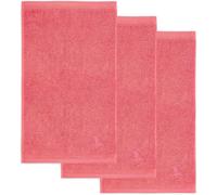 Superwuschel Lot De 3 Serviettes D'invité 100% Coton Corail 30 X 50 Cm