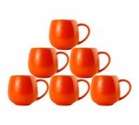 superyes Lot de 6 tasses à café orange pour latte, cappuccino, glace, chocolat chaud, 355 ml