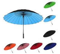 SUPERZYW Grand Parapluie De Golf Protection UV UPF 50+ Double Auvent Parapluie XXL, Ombrelle Anti Tempete, 128cm Automatique Parapluie Solide Coupe-Vent, Imperméable Pour Homme Et Femme (Bleu ciel)