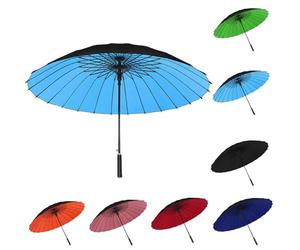 SUPERZYW Grand Parapluie De Golf Protection UV UPF 50+ Double Auvent Parapluie XXL, Ombrelle Anti Tempete, 128cm Automatique Parapluie Solide Coupe-Vent, Imperméable Pour Homme Et Femme (Bleu ciel)