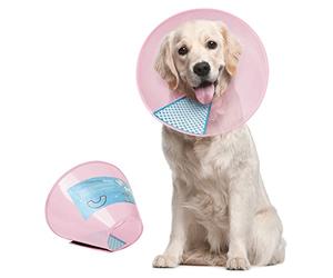 Supet Collier de convalescence réglable pour chien - Pour chien après une chirurgie - Anti-morsure - Guérison des plaies - Sécurité pratique - En plastique