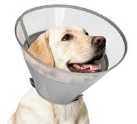 Supet Collier pour chien avec rembourrage doux pour éviter les léchages, collier alternatif pour animal de compagnie, collier de récupération élisabéthain transparent, après la castration et les