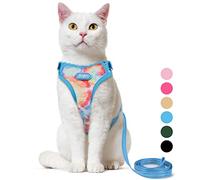 Supet Harnais et Laisse Anti-Fugue pour la Promenade, Gilet réglable et Laisse pour Chat de Grande et Petite Taille