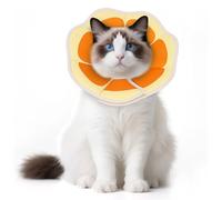 Supet Minerve chat souple - Collier réglable après chirurgie, stérilisation et soins de la peau - Collier de chat confortable et lavable - Pour animaux de compagnie en S/M/L (pamplemousse, S)