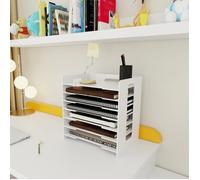 SUPFINE 7 Niveaux Organiseur de Bureau Banette Trieur Bac à Courrier Module de Rangement Organisateur de Papier Casier A4