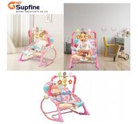 SUPFINE Balancelle Transat pour Bébé - Balançoire pour Bébé - Chaise Longue pour Bébé, pour 0-24 Mois, avec Jouets