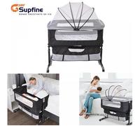 SUPFINE Couffin avec Moustiquaire, Pliable, Berceau Cododo avec Compartiment de Rangement, Lit évolutif