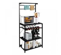 SUPFINE Étagère Desserte de Cuisine, Meuble de Rangement avec Plan de Travail de 78 cm de Hauteur, Support pour Micro-Ondes