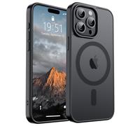 SUPFINE Magnetic for iPhone 15 Pro Max Case (Compatible with MagSafe) (Military Grade Drop Protection) Slim Translucent Matte Shockproof with Anti-Fingerprint Phone Case, Black