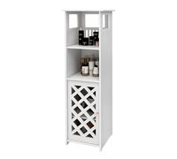 Supfine Meuble de Rangement Blanc, Meuble Salle de Bain Rangement, Petit Armoire de Toilette, Armoire de Salle de Bain étroite, Pieds Résistant à l’Eau (20 * 20 * 80 cm, Porte à volet + 1 étagère)