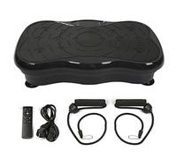 Supfine Plaque Vibrante Fitness Swing Plateforme 95 Vitesses, Surface de Marche avec Bandes de Résistance, Écran LCD avec Télécommande, Max 120 kg, Entraîneur de Vibrations 53 x 32,5 x 12 cm (Noir)