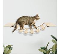 SUPFINE Pont Mural pour Chat en Bois, pour Petits, Moyens et Grands Chats, 32.5*15.5*85cm, Cadre D'escalade pour Chat Suspendu