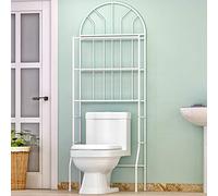 Supfine Rangement Salle de Bain, Meuble de Rangement au-Dessus des Toilettes ou Lave-Linge avec 3 Tablettes Meuble WC, Etagère de Salle de Bain (Blanc, 65 * 34 * 177cm)