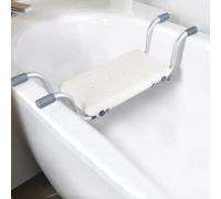 Supfine Siège de baignoire extensible pour personnes âgées, planche de bain 73-83 cm, 120 kg de charge, aluminium et polyéthylène