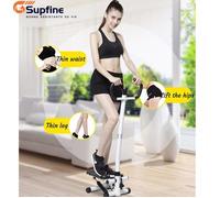 SUPFINE Stepper fitness pliable Slim avec poignées Nordic Walking avec Extenseurs, Résistance réglable, Ordinateur