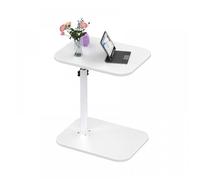 SUPFINE Table d’appoint, Hauteur réglable, 360 ° pivotant Bout de Canapé, C Form Tables Canapé, Table Basse 40×30×43-72cm