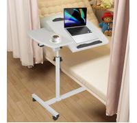 SUPFINE Table de Lit à Roulette, Hauteur Ajustable Laptop Support de Souris Séparé, Bureau Debout Mobile 60*40CM TABLE D'APPOINT