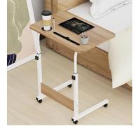 SUPFINE Table Roulante de Lit Canapé pour Ordinateur Portable Hauteur Réglable, 60 * 40cm Petite Table d'appoint