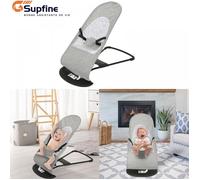 SUPFINE Transat pour Bébé avec Ceinture de Sécurité, Balancelle pour Bébé en Métal, Pliable, Convient aux Bébés de 0 à 1an