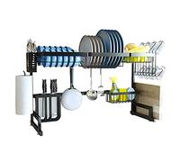 Supfirm Égouttoir à Vaisselle au-Dessus de l'évier - en Acier Inoxydable réglable (83,8 à 101,6 cm) Grand égouttoir à Vaisselle