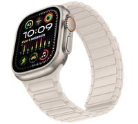 Suphart Bracelets Compatible avec Bracelet Apple Watch 49mm 46mm 45mm 44mm 42mm, Bracelet Magnétique en Silicone Souple pour iWatch Ultra 2 Ultra SE Série 10 9 8 7 6 5 4, Lumiere Stellaire