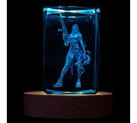 SUPIA Valorant Figurine en cristal 3D - Agent Reyna - Support d'éclairage à 16 LED colorées avec figurine en cristal gravée au laser Cadeau valorant Accessoires de jeu pour joueur Décoration pour