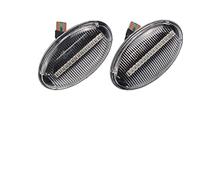 Supkancl 1 paire de feux signalisation fluides marqueur latéral dynamique for Mercedes Benz Smart W450 W452 1998-2007 W168 Vito W639 W447(Dynamic Smoked Black)