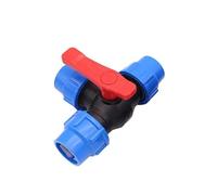 Supkancl 1 Robinet à Boisseau sphérique 3 Voies en PE 20/25/32/40/50 mm, séparateur d'eau du Robinet, connecteur Rapide en Plastique, raccords de Tuyau d'irrigation(32mm)