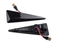 Supkancl 2 pièces feu de position latéral dynamique clignotant répéteur lampes for Renault Espace MK4 Vel Satis vent Avantime Megane scénic 4(Dynamic Smoked Black)