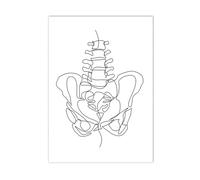 Supkan bstrait Cerveau dent Impression Toile Peinture Anatomie Squelette Humain Affiche médecine Mur Art Photos Clinique médecin Bureau(A,40x50cm No Frame)