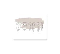 Supkan bstrait Ligne Dents Moderne Clinique Dentaire Mur Art Toile Peinture Affiches et Impressions Photo Dentiste Bureau décor esthétique(Picture I,30X40cm No Frame)