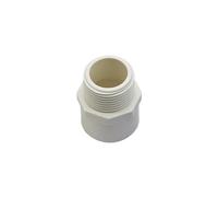 Supkancl Adaptateur de Filetage mâle BSP 1/2" 3/4" 1" for Tuyau d'eau, diamètre intérieur 20/25/32 mm, connecteur de réparation de Tuyau en PVC(White,1'')