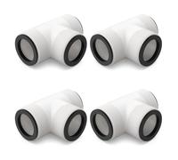 Supkancl Adaptateur de Tuyau de Piscine en T avec 3 Anneaux en L, 1/2/3/4/5 pièces, for Tuyau de 1,5 Pouce(4pcs)