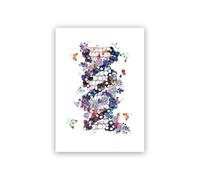 Supkan DN Humain et ARN Toile Impression Science Affiche biologie Mur Art Photo Code génétique Chimie Peinture Professeur Cadeaux dortoir décor(2,20x25 cm No Frame)