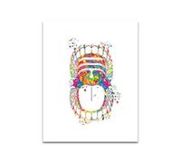 Supkan ffiches abstraites médecine Dentaire Mur Art Peinture dent Imprime Dentiste Cadeau Impression sur Toile Moderne Photos Clinique décoration(9,30X42cm No Frame)