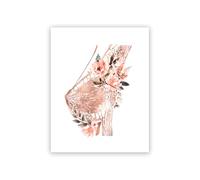 Supkan ffiches décor Mur Toile Peinture Anatomie du Sein Art Impression Mammaire glande utérus Floral Photos Cadeau Clinique à la Maison(1,20X30cm Unframed)
