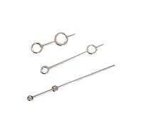Supkancl Aiguille de Montre Creuse, Grand pointeur Circulaire, Or Rose, Argent Bleu, Non Lumineuse, Compatible avec Les mouvements NH35/364R/7S(Rose Gold)
