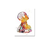 Supkan natomie Humaine Colonne vertébrale Coeur Cerveau Mur Art Toile Peinture Affiches et Impressions Corps Carte Photos éducation médicale décor à la Maison(Picture 3,50x75cm no Frame)