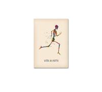 Supkan natomie Squelette Mur Art Peinture Clinique médicale Image d'orgue Affiches Vintage et imprimés Affiche éducative corporelle(F,50x70cm No Frame)